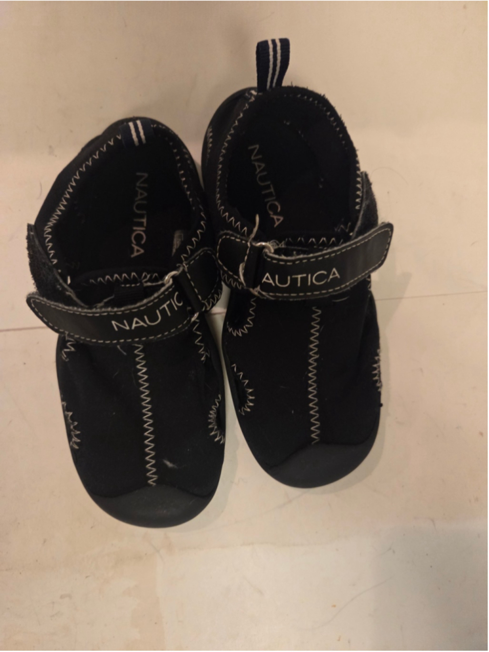 Boys Nautica Water Shoes Size 10 Toddler Black and White